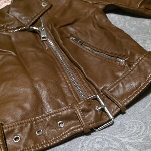 Levi's Brown Leather Jacket (Size M)